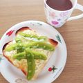 ﾋﾟﾛﾐ♡'s cooksnap of when they made スナップエンドウトースト.