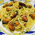 kinniko's cooksnap of when they made 簡単！ムール貝のパスタ.