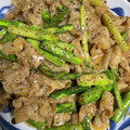 Marika♡'s cooksnap of when they made アスパラと豚バラのオイマヨ黒胡椒炒め.