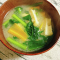 yukarin222's cooksnap of when they made 菊菜と油揚げのみそ汁.