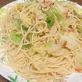 クックUUJA9J☆'s cooksnap of when they made 春の味！春キャベツと干し海老のパスタ.