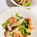 y_u♡'s cooksnap of when they made 海老ときのこのガーリックバター炒め.