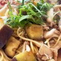 L.R's cooksnap of when they made なすと舞茸の和風パスタ.