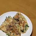 クックO4NIDT☆'s cooksnap of when they made 【にらだけ】簡単チヂミ（超時短料理）.