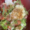 クックQM7AMR☆'s cooksnap of when they made 男飯！ねぎ玉ウインナーチーズ丼.