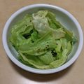 由芽15's cooksnap of when they made レタスだけ～♪粒マスタードと醤油のサラダ.