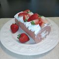 ほか弁ママ's cooksnap of when they made いちごの春色ロールケーキ.