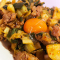 かっこー美味しく's cooksnap of when they made 簡単スタミナ☆長芋と豚挽肉のキムチ炒め.