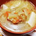 ahirunrunr's cooksnap of when they made 肉なしの豚汁、やっぱその名は無豚汁で？.