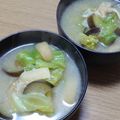 ﾋﾟﾛﾐ♡'s cooksnap of when they made なす キャベツ 豆腐の味噌汁^^.