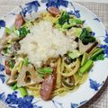 　＊まゆ＊'s cooksnap of when they made 湯葉と海老と蕪おろしの豆乳クリームパスタ.