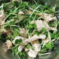 クックPECA95☆'s cooksnap of when they made 鶏むね肉とかいわれのわさび醤油サラダ.