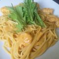 63mama's cooksnap of when they made 海老のアメリケーヌソーススパゲティ.