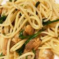 エフティ's cooksnap of when they made アサリと春菊のスパゲティ.