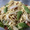 Rick_t's cooksnap of when they made 絹さやと新玉ねぎの春色パスタ.
