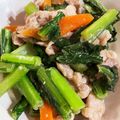☆studyagi☆'s cooksnap of when they made ヘルシー✿豚こまと小松菜の味噌炒め.