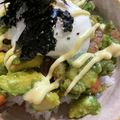 ズッキーーニ's cooksnap of when they made アボカド×ウインナーの山葵醤油丼.
