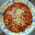 まん丸みかリン's cooksnap of when they made レトルトかさ増し♪あんかけスパゲッティ.