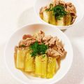 みぽぽ37's cooksnap of when they made 短時間でこく旨★焼き葱大根と豚バラの煮物.