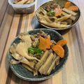 ちゃかぴまま's cooksnap of when they made 舞茸・新ごぼう・牛肉・人参の煮物.