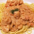 お茶々's cooksnap of when they made ＊海老のトマトクリームパスタソース＊.