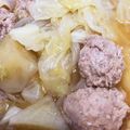 ゆりたんすきすき's cooksnap of when they made 巻かないロールキャベツ！肉団子スープ鍋.