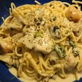 黒ラブ428☆'s cooksnap of when they made 絶品パスタ☆海老のクリームチーズソース.