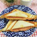 在宅勤務のおじさん's cooksnap of when they made 超簡単☆激うまマヨ明太チーズホットサンド.