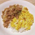 HaruPomeP's cooksnap of when they made スプーンが止まらない！玉ねぎ入りそぼろ丼.