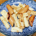 vabochan's cooksnap of when they made 長いもとソーセージのガーリックバター炒め.