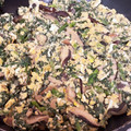 わたさな2016's cooksnap of when they made 椎茸と春菊のふんわり卵炒め.