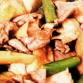 Ｍぱん's cooksnap of when they made 厚揚げとアスパラのオイマヨ炒め.