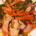 kurimanju's cooksnap of when they made ベーコンのコクで旨✿ピーマンにんじん炒め.