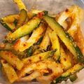 ねみねみ's cooksnap of when they made きゅうりとちくわの胡麻ラー油和え.
