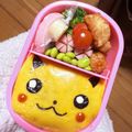 クック5Z6NYO☆'s cooksnap of when they made 簡単キャラ弁☆どあっぷピカチュウ弁当♪.