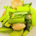 mmiii☆'s cooksnap of when they made ぷりっぷり♪海老と小松菜のにんにく塩炒め.