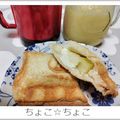 ちょこ☆ちょこ's cooksnap of when they made リンゴとクリームチーズのホットサンド☆.