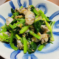 kinniko's cooksnap of when they made 【ほうれん草とあさりのゴマめんつゆ和え】.