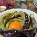 つの子's cooksnap of when they made レンジで簡単♪とろとろお月見なすユッケ.