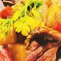 とも吉3's cooksnap of when they made スペアリブと揚げこんにゃくの甘辛煮.