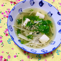 ふたごゆき's cooksnap of when they made 簡単５分で！えのきレタススープ.