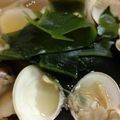 tsmitaka's cooksnap of when they made スープが絶品！あさりとあおさのおうどん。.