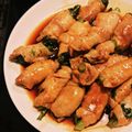 himhima72's cooksnap of when they made タレが美味しい　菜の花の豚肉巻き.