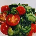 YU♡CO's cooksnap of when they made キュウリ・ワカメ・トマト・生姜の酢の物　.