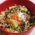 私市ビッキーズ津門巳's cooksnap of when they made “納豆べったら大根漬け物サニーレタス丼”.