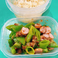 一番星寿美次郎's cooksnap of when they made スナップエンドウとソーセージの丼弁当.