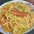 たけのこゆ's cooksnap of when they made フライパンひとつで☆キムチクリームパスタ.