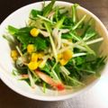 のえもゆ's cooksnap of when they made 水菜とカニカマとコーンのごま和えサラダ.