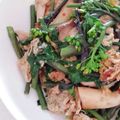 umi☆neco's cooksnap of when they made 新野菜アスパラ菜とエリンギのオリーブ炒め.