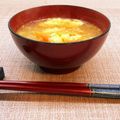 horseland's cooksnap of when they made 炒め人参で♪　かきたまお味噌汁❀.